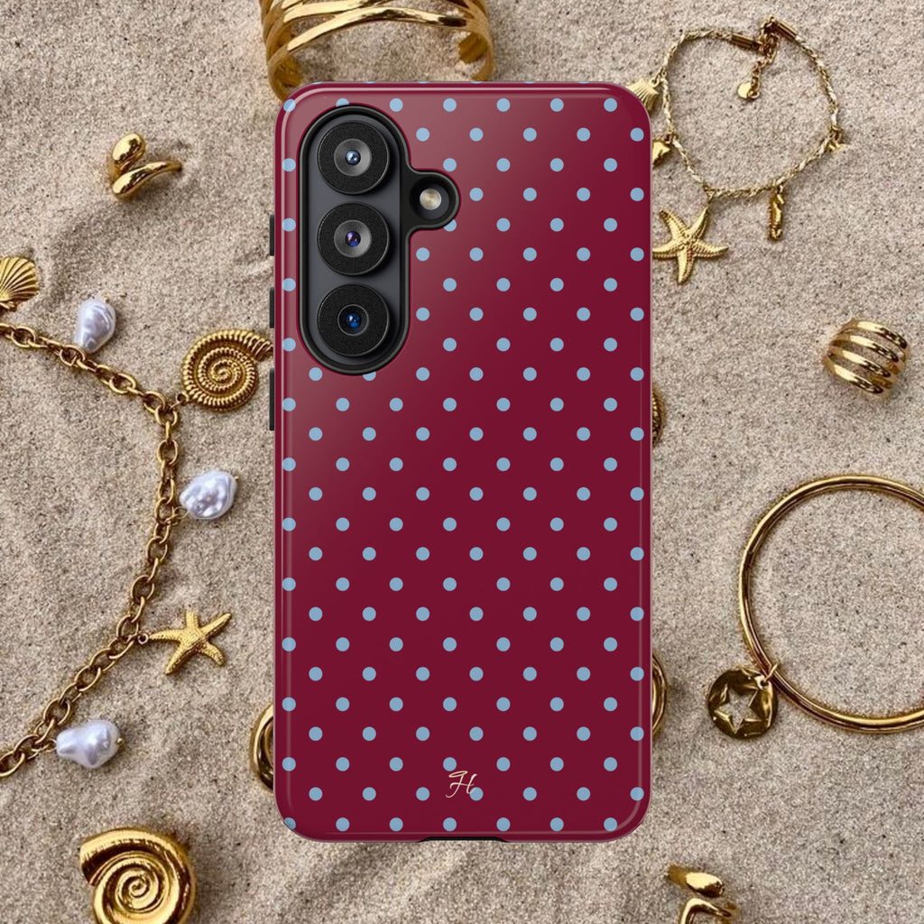 Red Wine Polka Dot Phone Case - Halo Collective