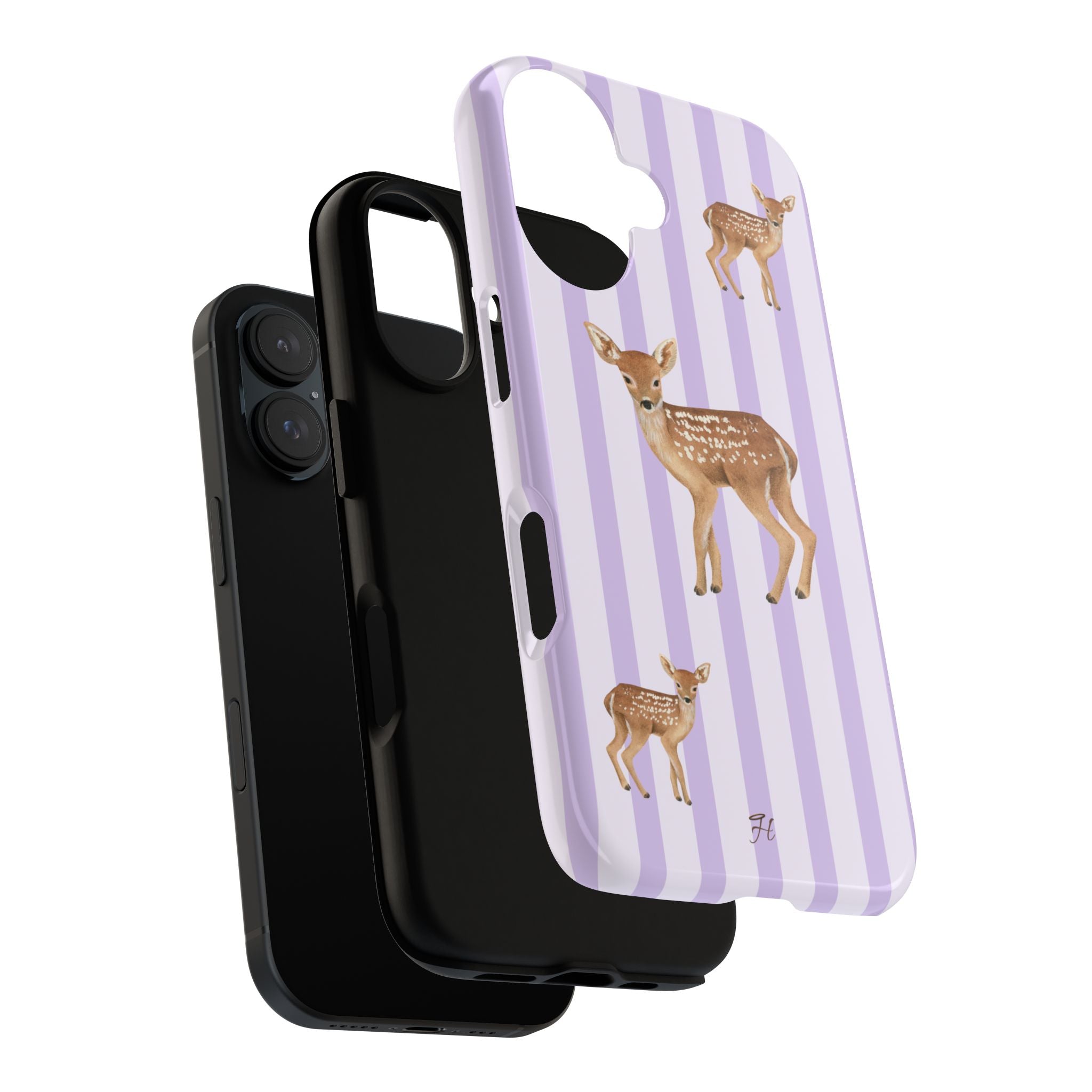 Deer Phone Case | Lavender Stripes - Halo Collective
