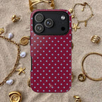 Red Wine Polka Dot Phone Case - Halo Collective