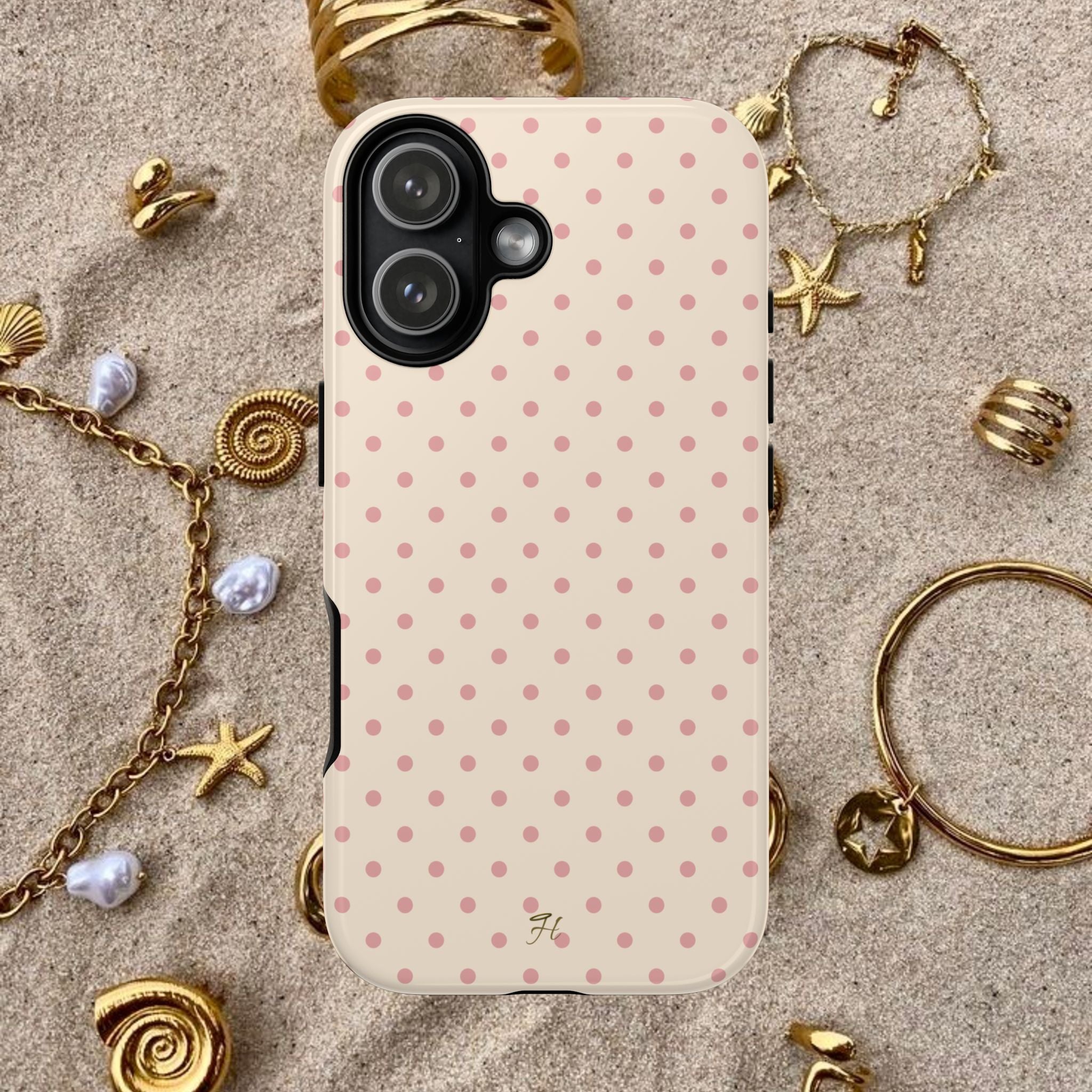 Strawberry Cream Polka Dot Phone Case - Halo Collective