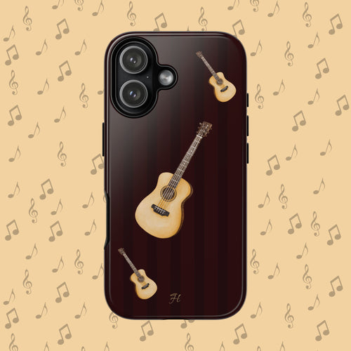 Acoustic Guitar Maroon Phone Case - Halo Collective