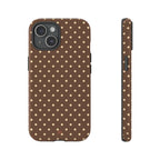 Cocoa Polka Dot Phone Case - Halo Collective