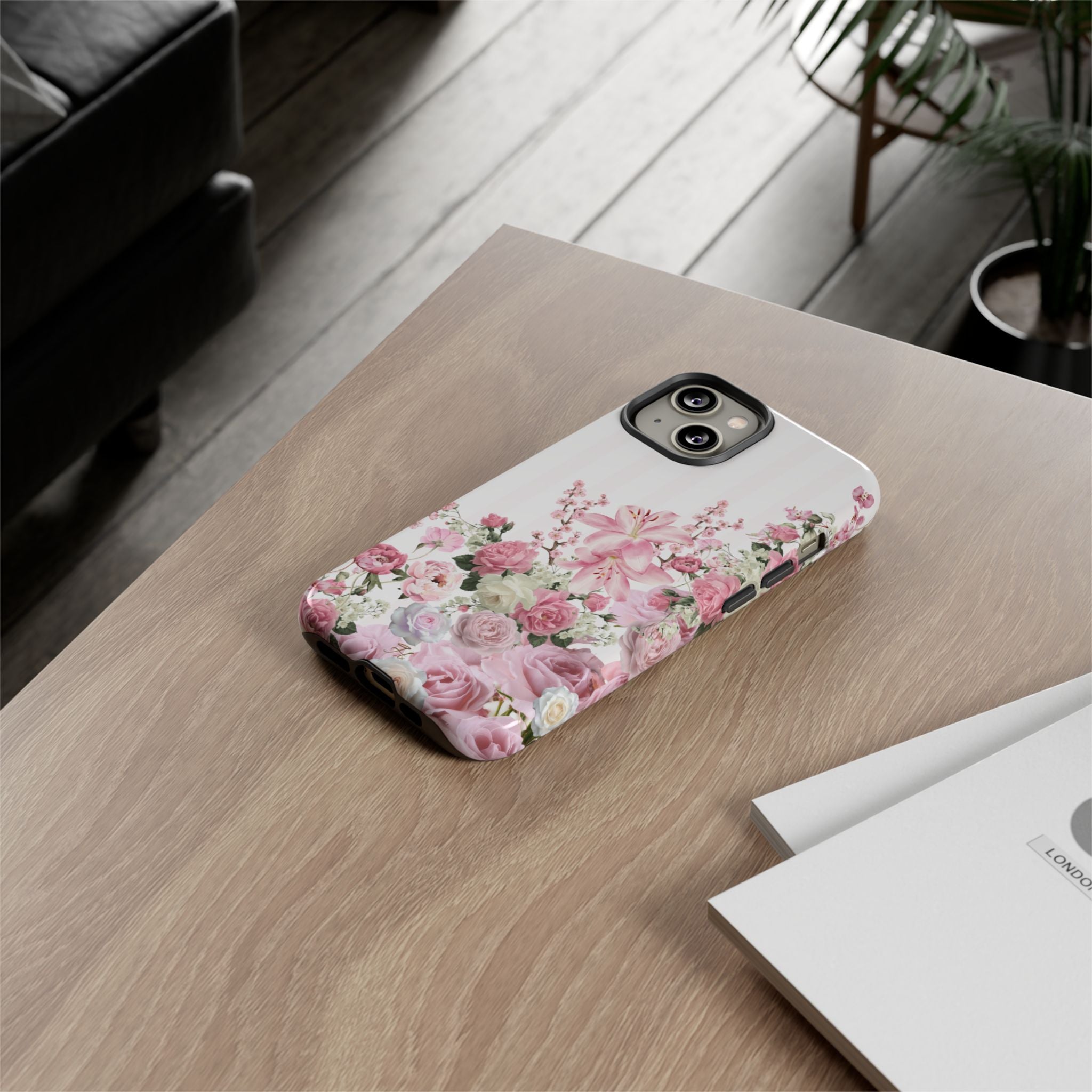 Pink & White Floral Climb Phone Case