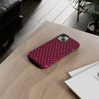 Red Wine Polka Dot Phone Case - Halo Collective