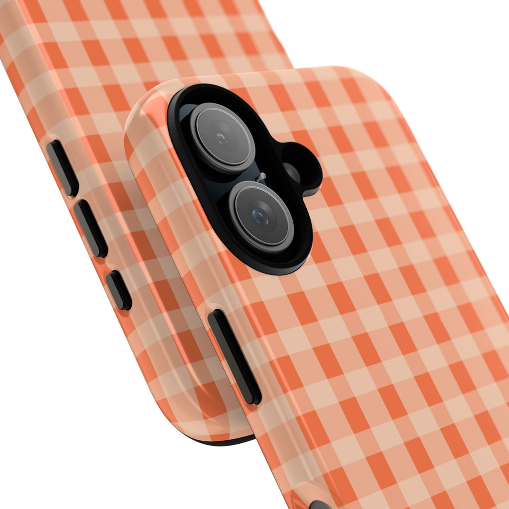 Orange Gingham Phone Case