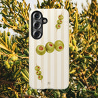 Olive Phone Case | Cream Stripes - Halo Collective