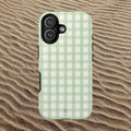 Sage Green Gingham Phone Case - Halo Collective