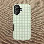 Sage Green Gingham Phone Case - Halo Collective