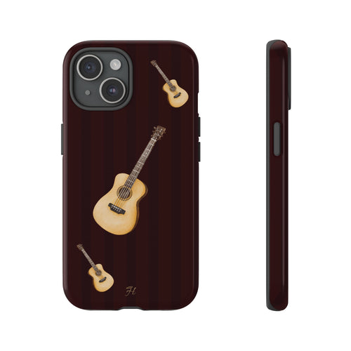 Acoustic Guitar Maroon Phone Case - Halo Collective