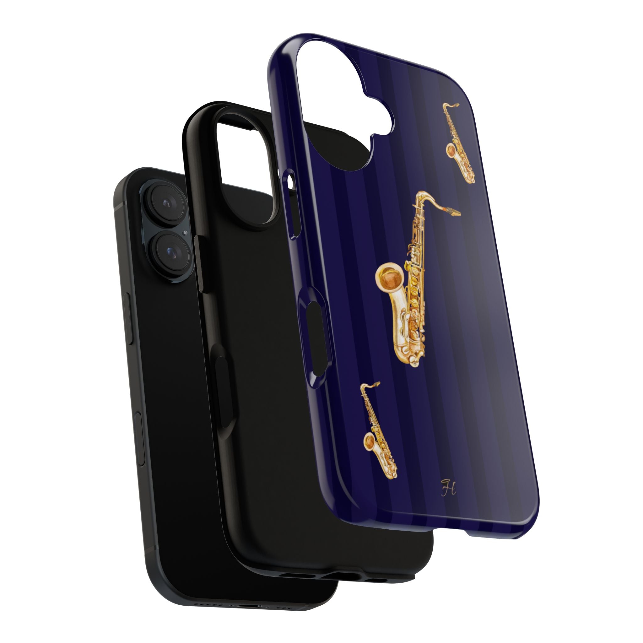 Saxophone Navy Phone Case - Halo Collective