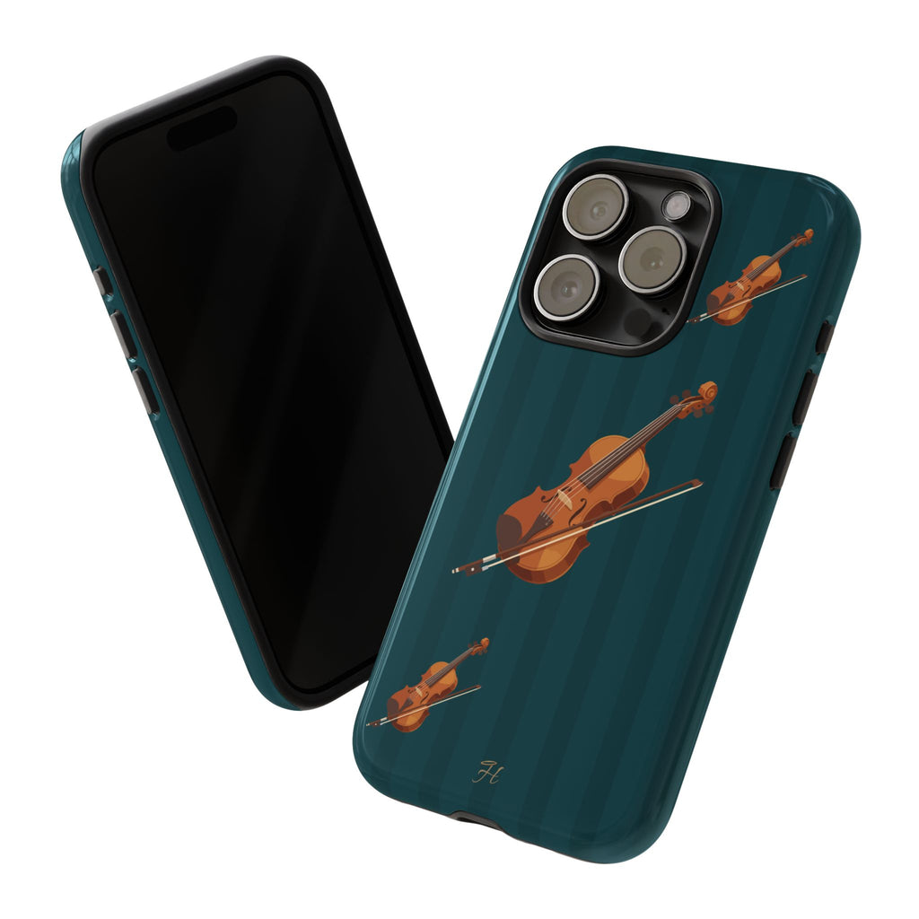 Violin Dark Teal Phone Case - Halo Collective