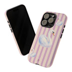 Swan Phone Case | Lilac Stripes - Halo Collective