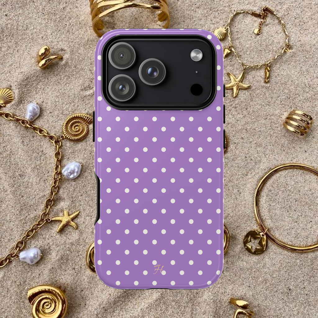 Lavender Polka Dot Phone Case - Halo Collective
