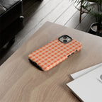 Orange Gingham Phone Case