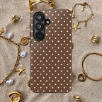 Cocoa Polka Dot Phone Case - Halo Collective