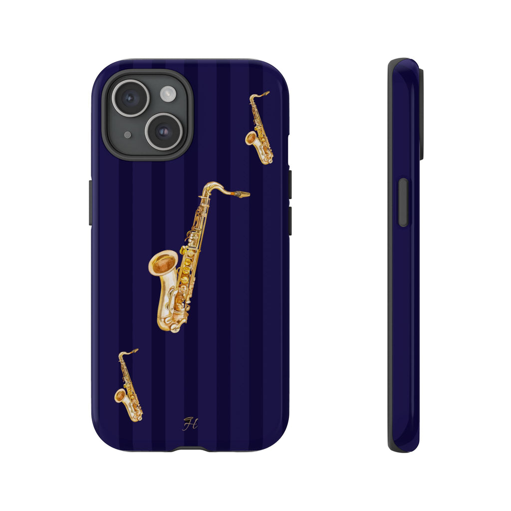 Saxophone Navy Phone Case - Halo Collective
