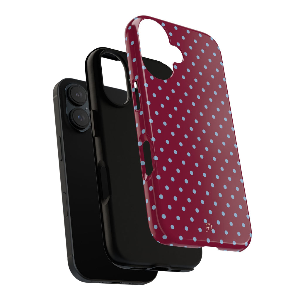 Red Wine Polka Dot Phone Case - Halo Collective