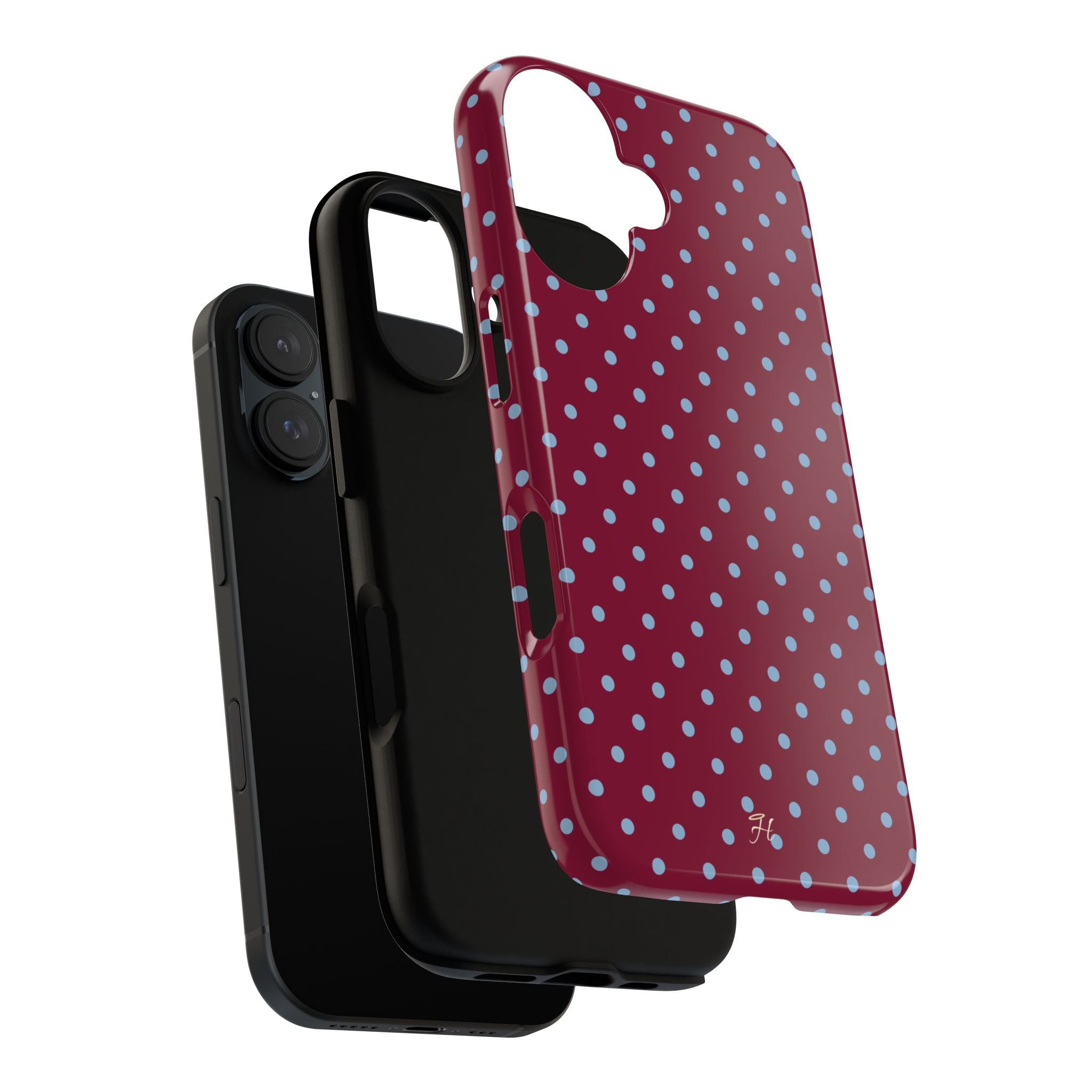 Red Wine Polka Dot Phone Case - Halo Collective