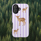 Deer Phone Case | Lavender Stripes - Halo Collective