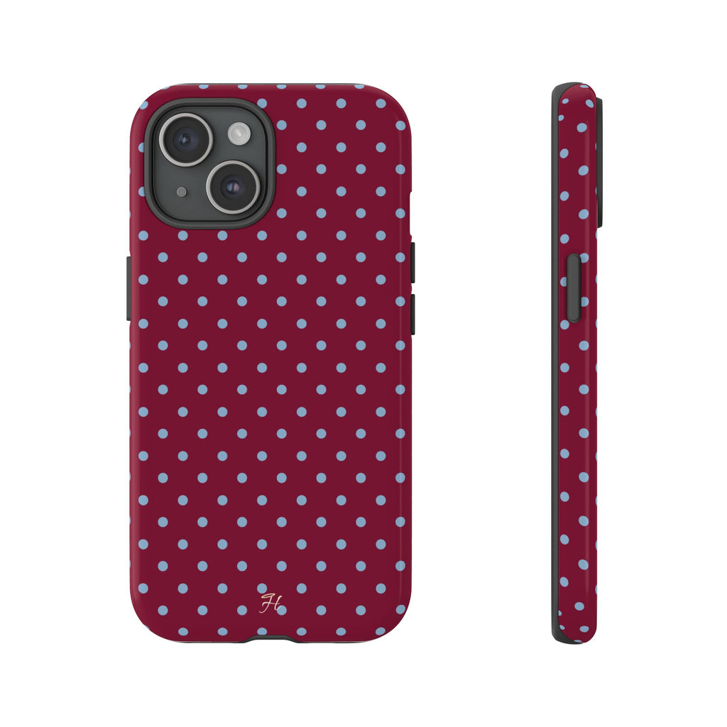 Red Wine Polka Dot Phone Case - Halo Collective