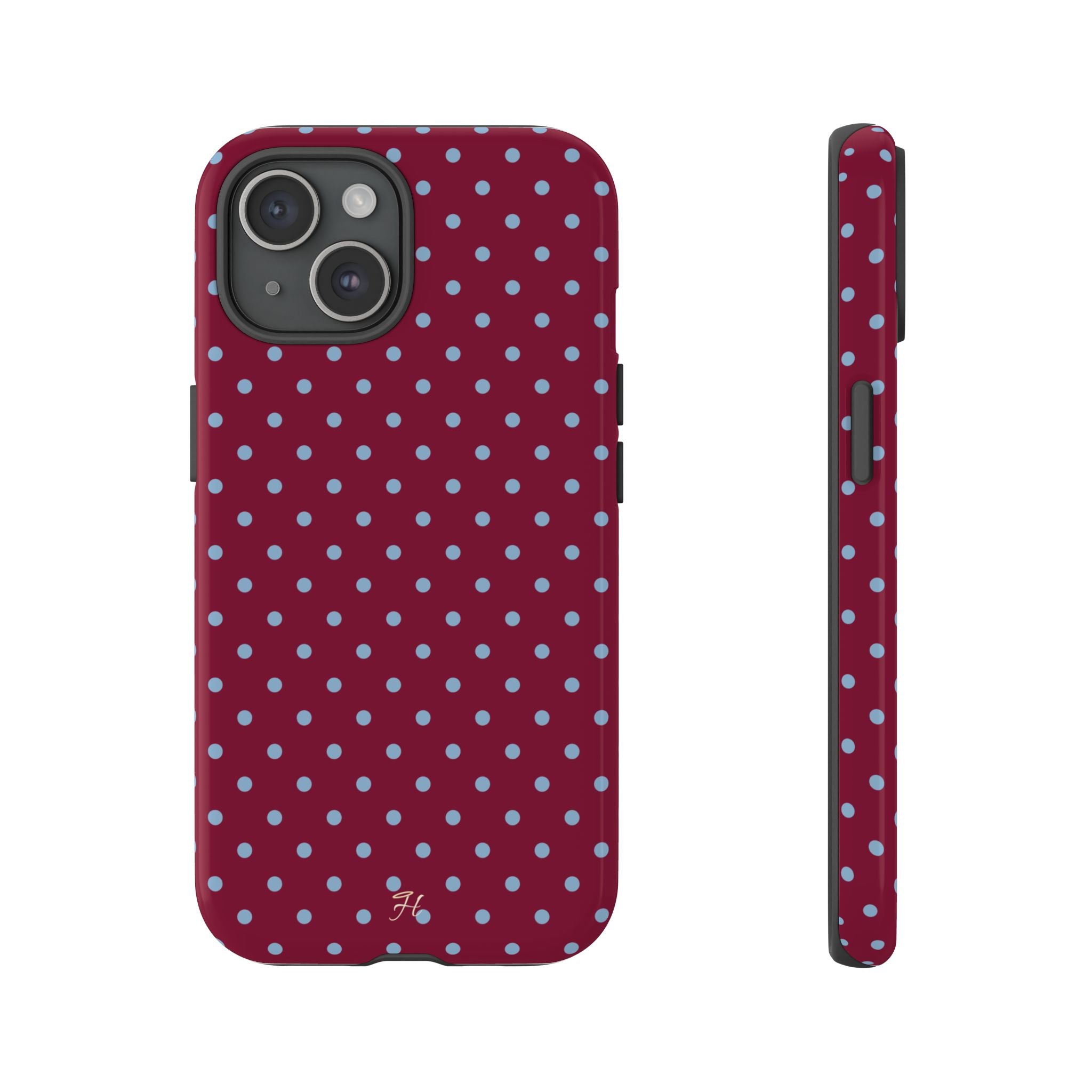Red Wine Polka Dot Phone Case - Halo Collective