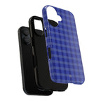 Navy Blue Gingham Phone Case - Halo Collective