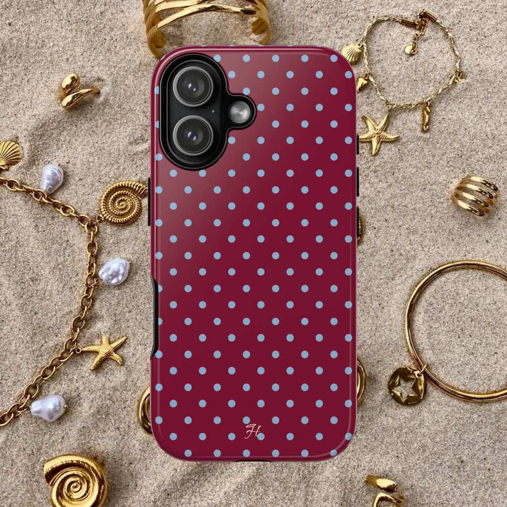 Red Wine Polka Dot Phone Case - Halo Collective