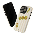 Olive Phone Case | Cream Stripes - Halo Collective