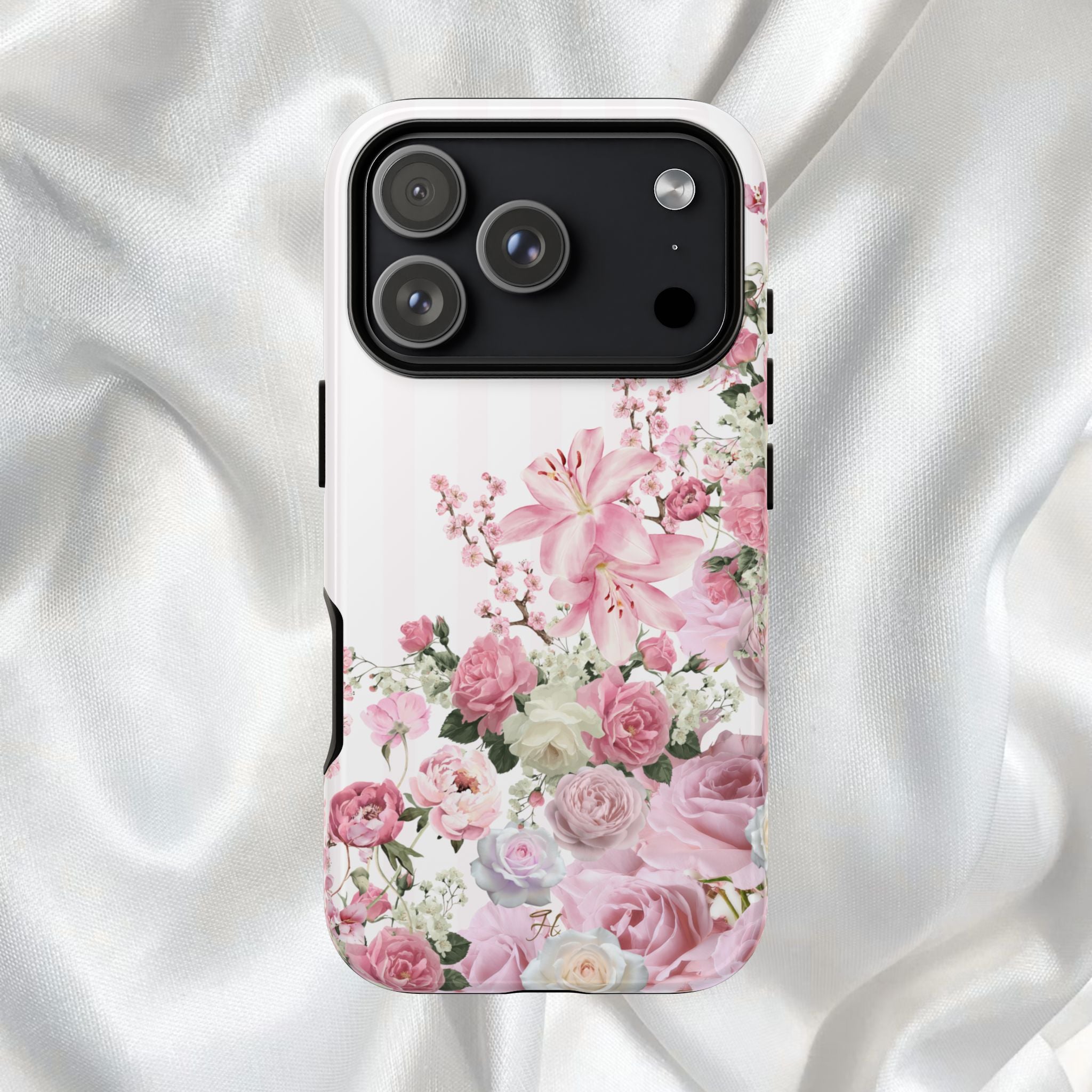 Pink & White Floral Climb Phone Case