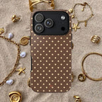 Cocoa Polka Dot Phone Case - Halo Collective