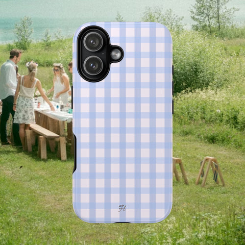 Baby Blue Gingham Phone Case - Halo Collective