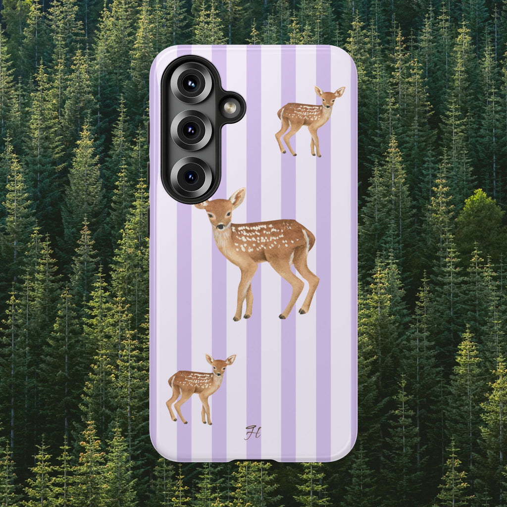 Deer Phone Case | Lavender Stripes - Halo Collective