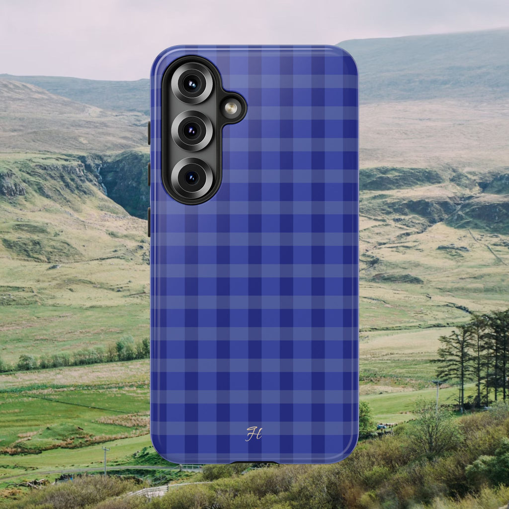 Navy Blue Gingham Phone Case - Halo Collective