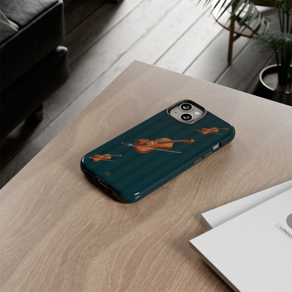 Violin Dark Teal Phone Case - Halo Collective