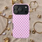 Raspberry Polka Dot Phone Case - Halo Collective