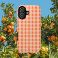 Orange Gingham Phone Case