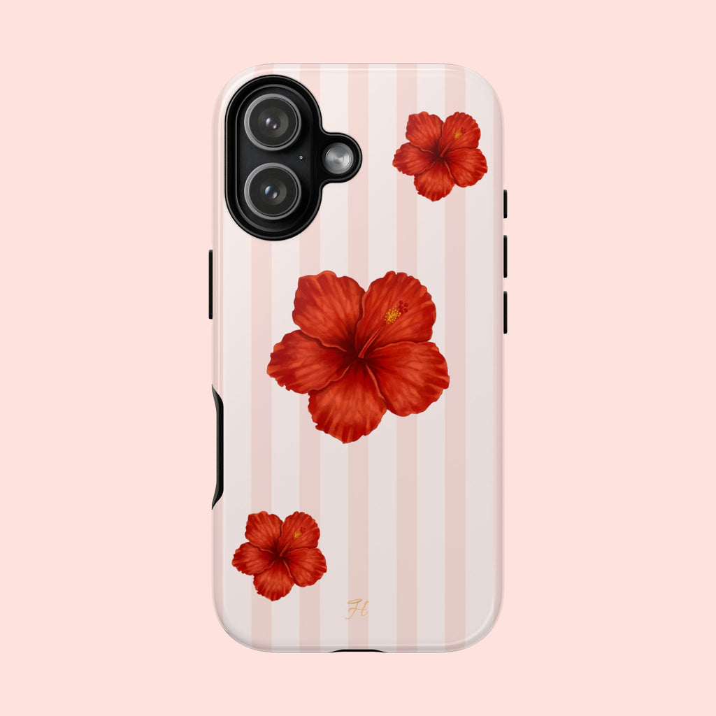 Hibiscus Red Phone Case - Halo Collective