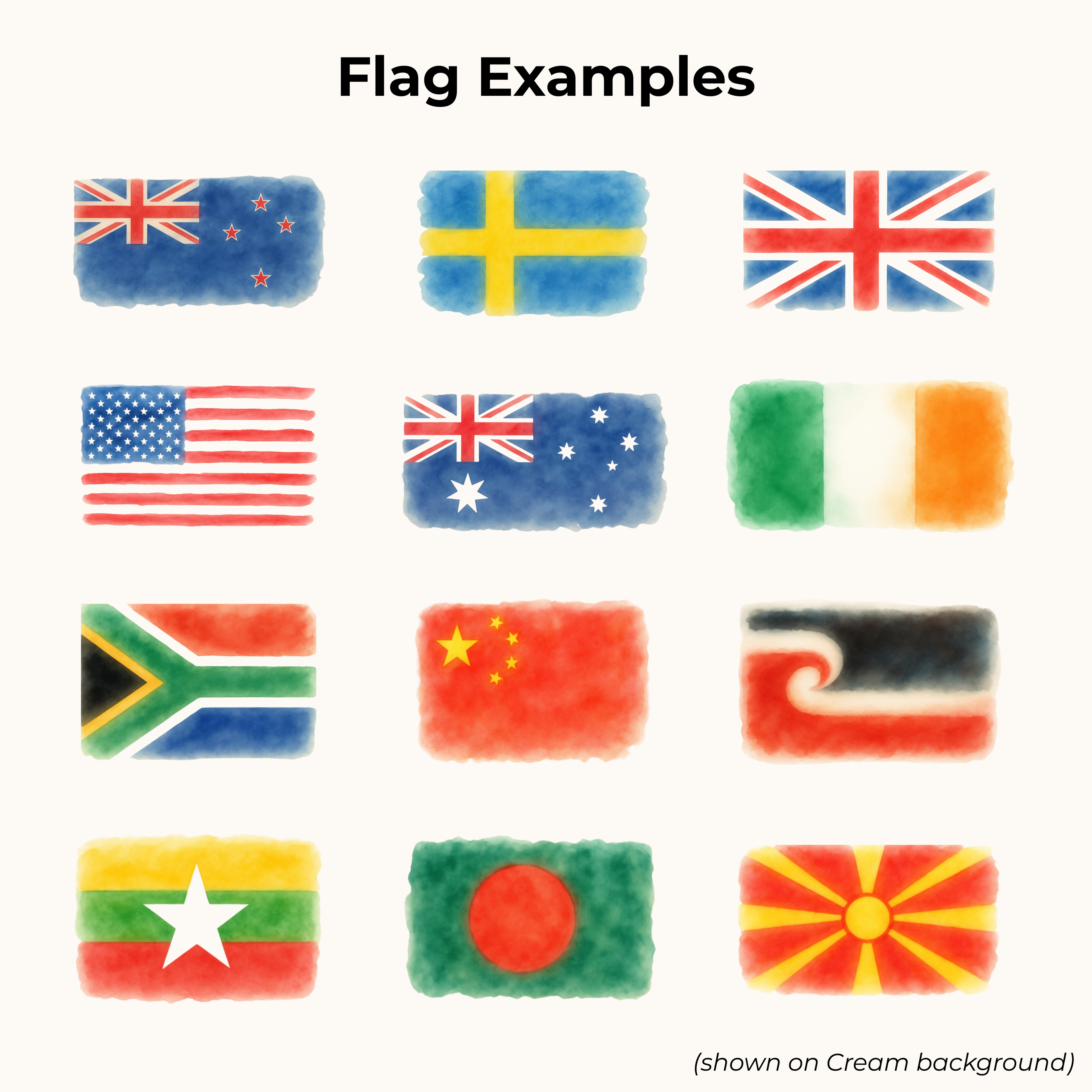 Custom Flag Watercolor Phone Case