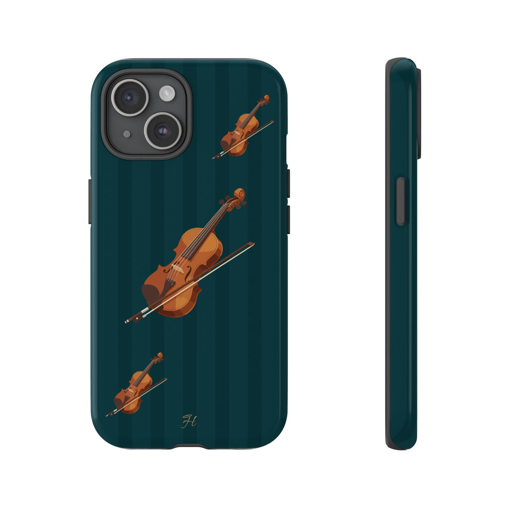 Violin Dark Teal Phone Case - Halo Collective