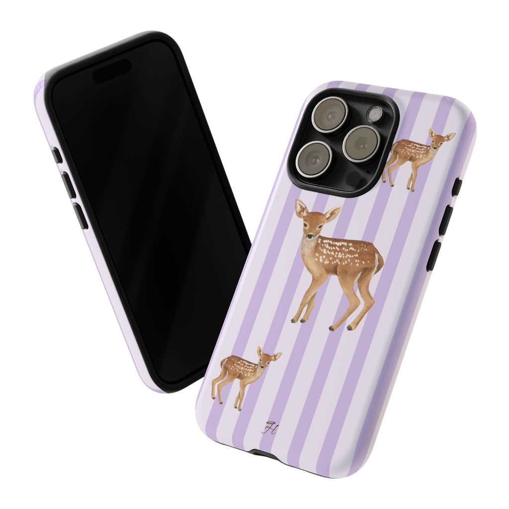 Deer Phone Case | Lavender Stripes - Halo Collective