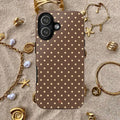Cocoa Polka Dot Phone Case - Halo Collective