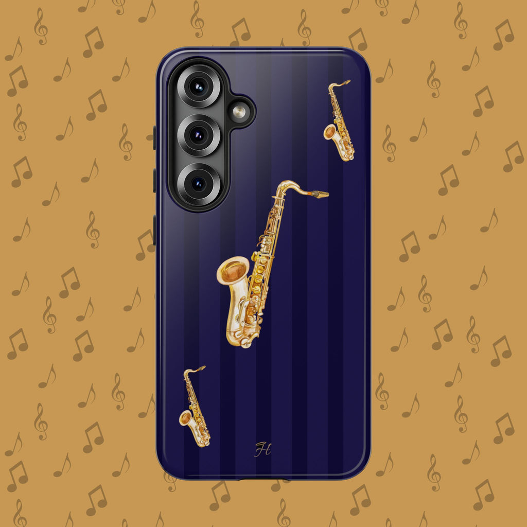 Saxophone Navy Phone Case - Halo Collective