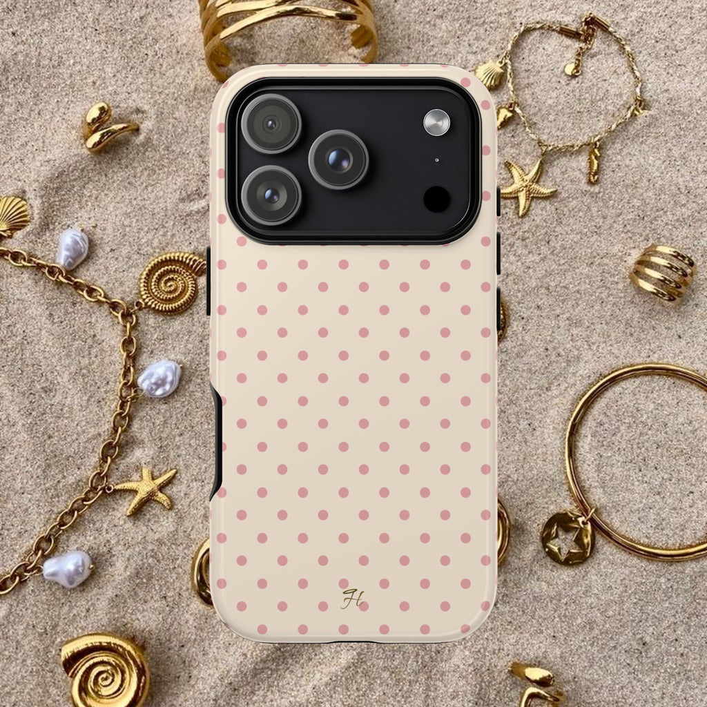 Strawberry Cream Polka Dot Phone Case - Halo Collective