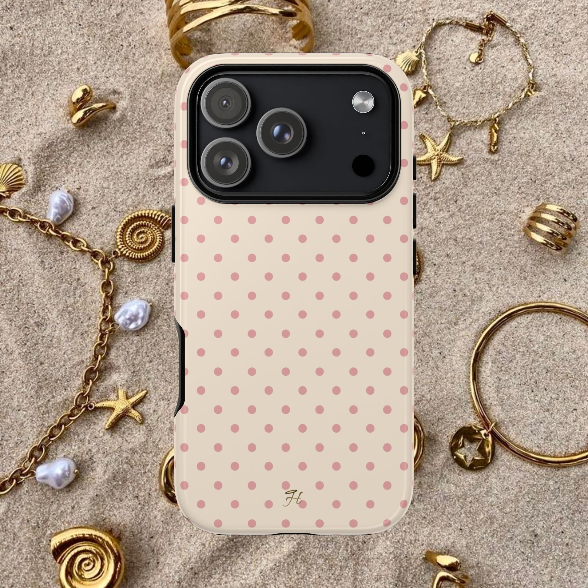 Strawberry Cream Polka Dot Phone Case - Halo Collective