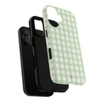 Sage Green Gingham Phone Case - Halo Collective