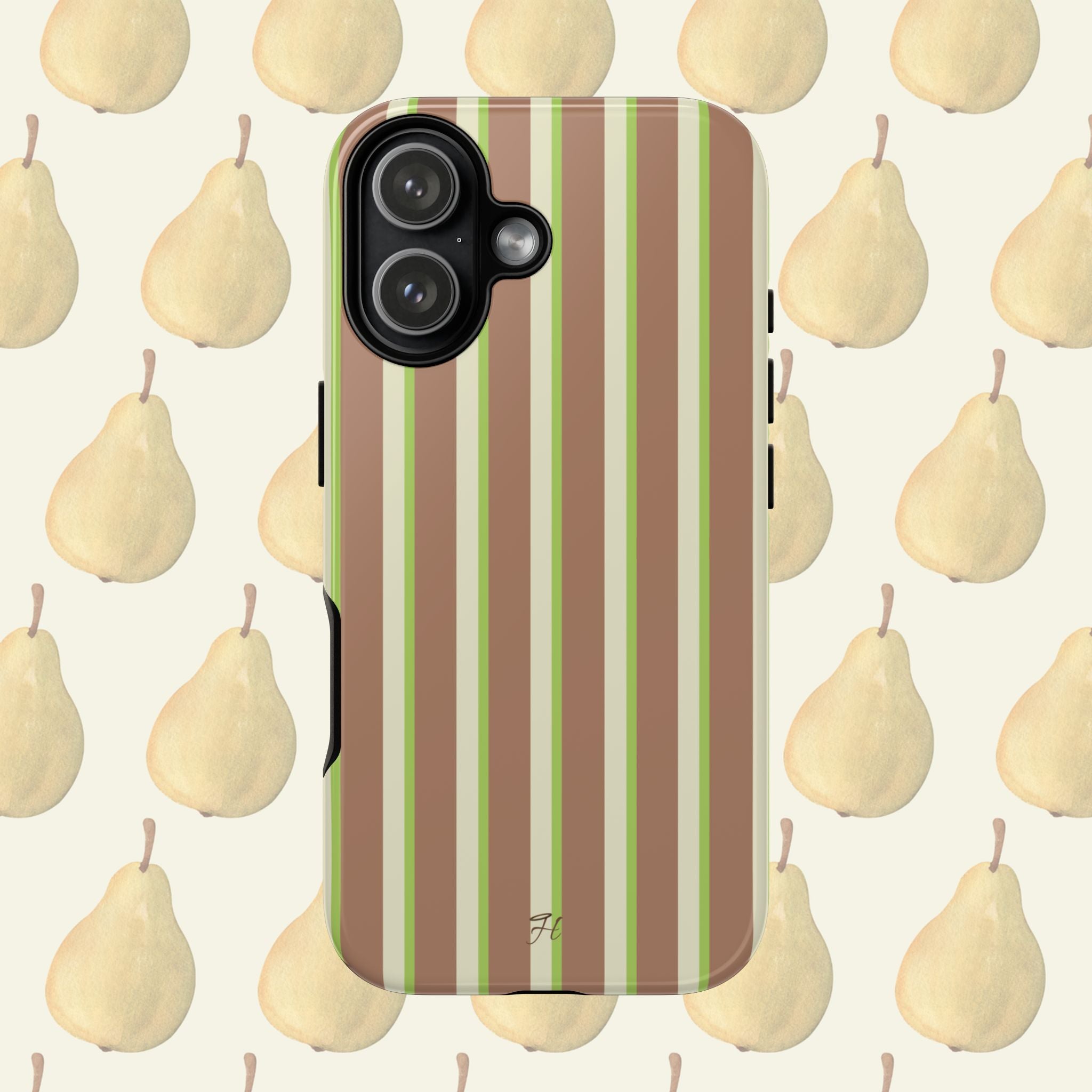 Pear Double Stripe Phone Case