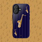 Saxophone Navy Phone Case - Halo Collective
