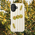 Olive Phone Case | Cream Stripes - Halo Collective
