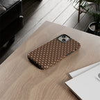 Cocoa Polka Dot Phone Case - Halo Collective