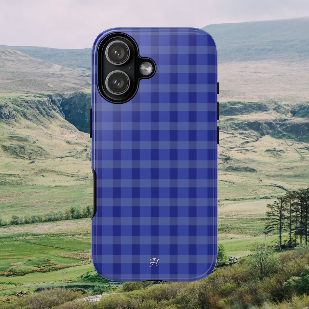 Navy Blue Gingham Phone Case - Halo Collective
